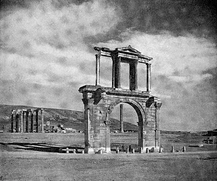 Framed Print : Ruins of the Hadrian's Gate in Athens