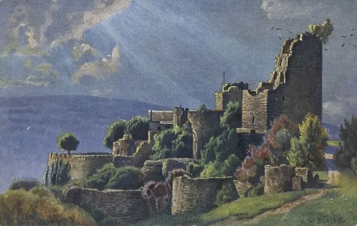 Framed Print : Ruins of Luetzelburg Castle in the Vosges Mountains