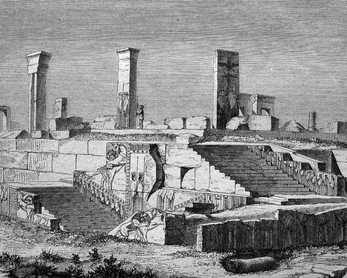 Framed Print : Ruins of the Palace of Xerxes in Persepolis Framed Print : Ruins of the Palace of Xerxes in Persepolis