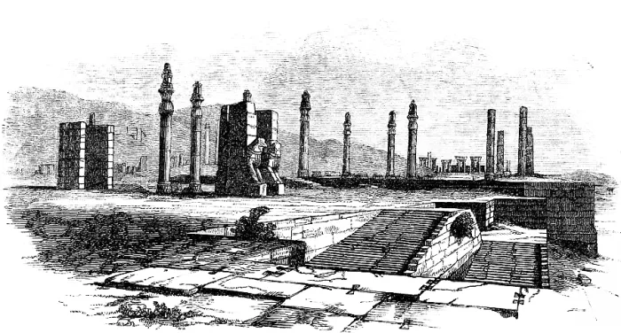 Framed Print : Ruins of Persepolis, ancient Persian residence in Persia Framed Print : Ruins of Persepolis, ancient Persian residence in Persia