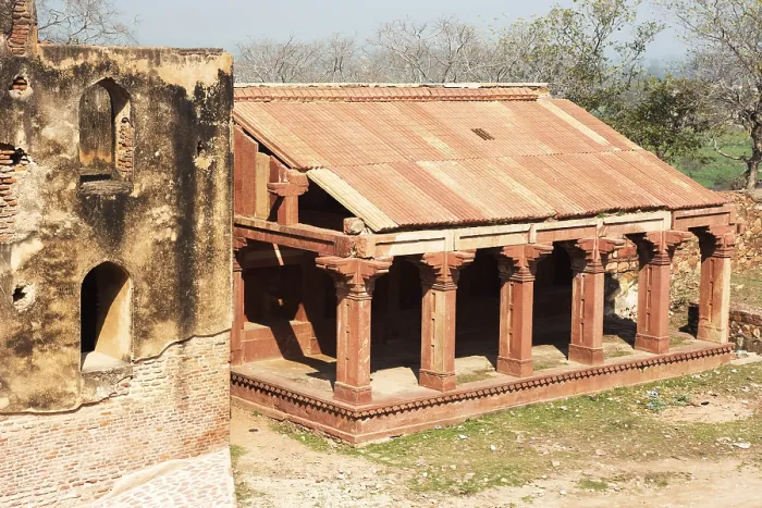 Framed Print : Ruins stone and brick structures
