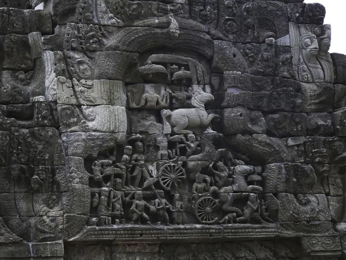 Framed Print : Ruins at Ta Prohm Temple, Siem Reap Province