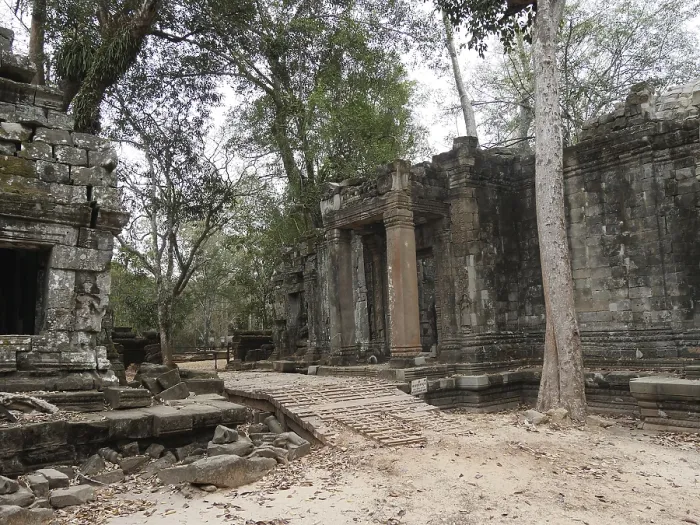 Framed Print : Ruins at Ta Prohm Temple, Siem Reap Province