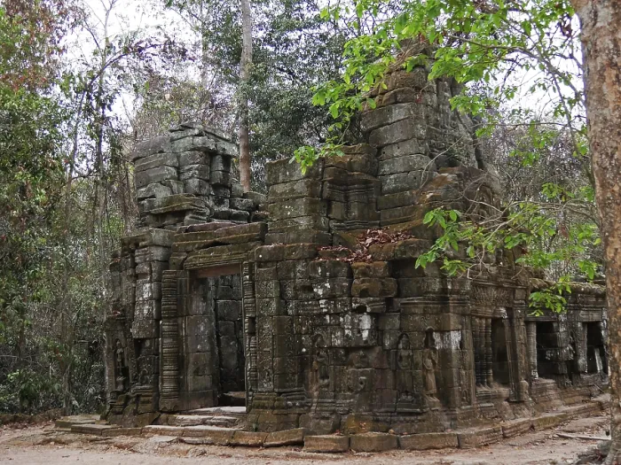 Framed Print : Ruins at Ta Prohm Temple, Siem Reap Province