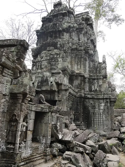 Framed Print : Ruins at Ta Prohm Temple, Siem Reap Province