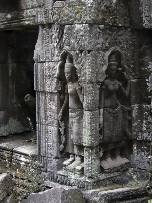 Framed Print : Ruins at Ta Prohm Temple, Siem Reap Province