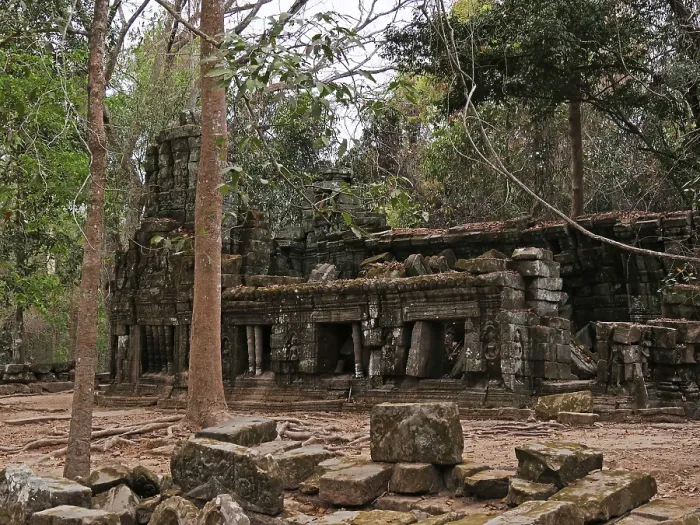 Framed Print : Ruins at Ta Prohm Temple, Siem Reap Province