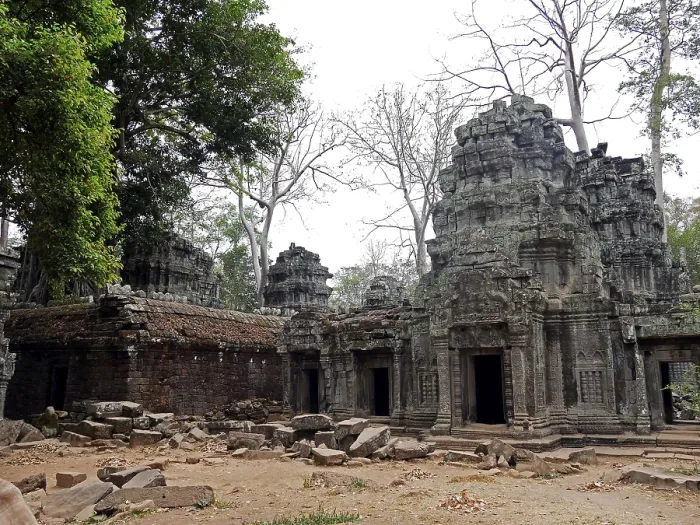 Framed Print : Ruins at Ta Prohm Temple, Siem Reap Province