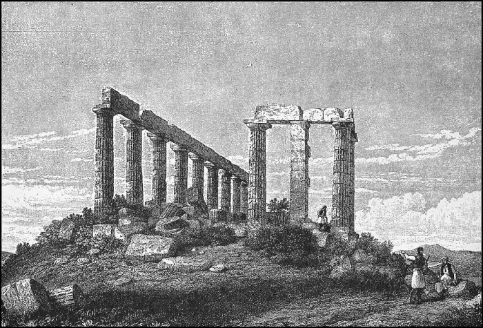 Framed Print : Ruins of the Temple of Athena on Cap Sounion