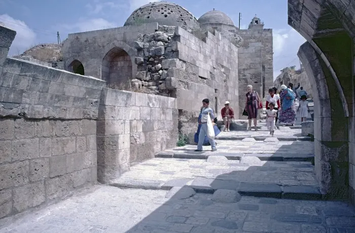 Framed Print : Ruler's bathhouse, citadel, Aleppo, Syria, May 1987, vintage, retro, old, historical, Asia