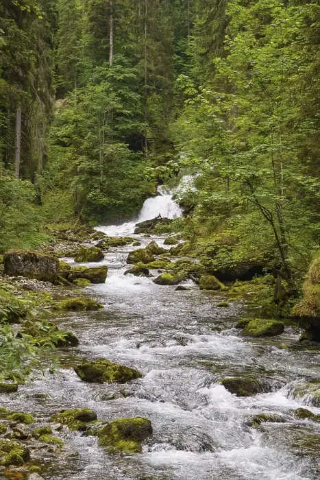 Framed Print : A rushing river with a small waterfall Framed Print : A rushing river with a small waterfall