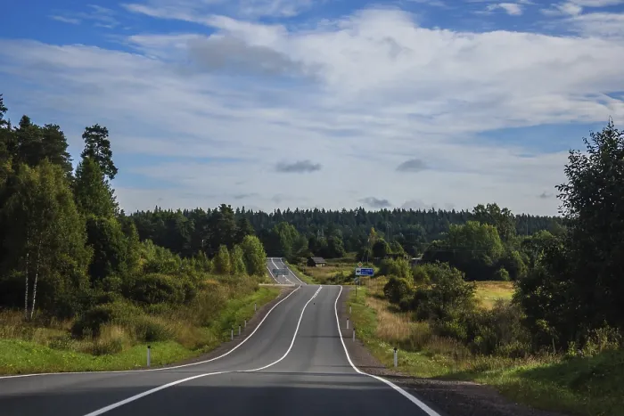 Framed Print : Russian roads in Karelia. Travel by road Framed Print : Russian roads in Karelia. Travel by road