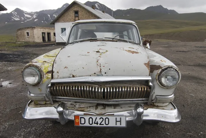 Framed Print : Russian vintage car, Bishkek, Kyrgyzstan Framed Print : Russian vintage car, Bishkek, Kyrgyzstan
