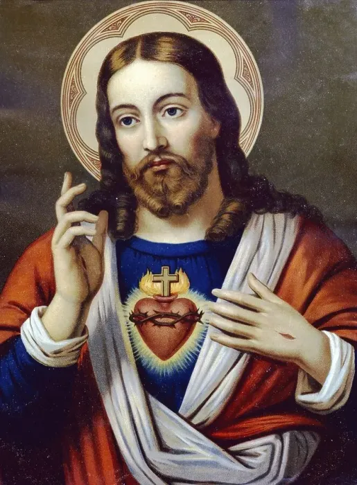 Framed Print : Sacred Heart of Jesus, print, around 1900