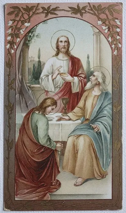 Framed Print : Sacred image, Communion picture