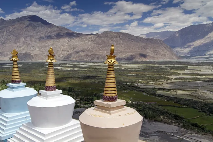 Framed Print : Sacred stupas in Ladakh, northern India Framed Print : Sacred stupas in Ladakh, northern India