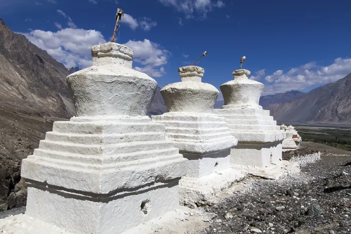 Framed Print : Sacred stupas in Ladakh, northern India