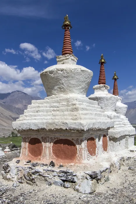 Framed Print : Sacred stupas in Ladakh, northern India