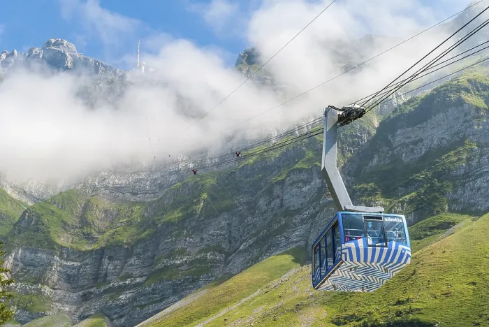 Framed Print : Saentis cable car, Schwaegalp, Switzerland, Europe