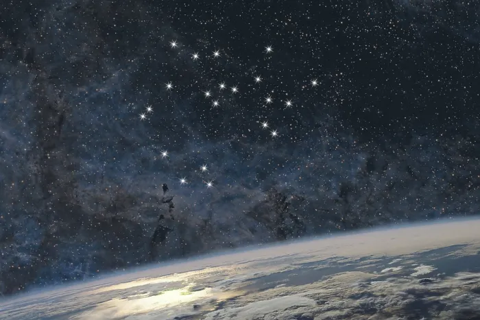 Framed Print : Sagittarius star constellation
