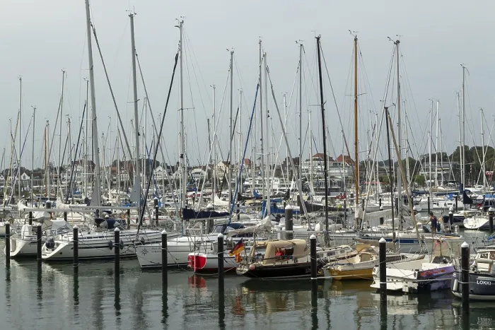 Framed Print : Sailing boats in the Rosenhof marina on the Priwall Framed Print : Sailing boats in the Rosenhof marina on the Priwall
