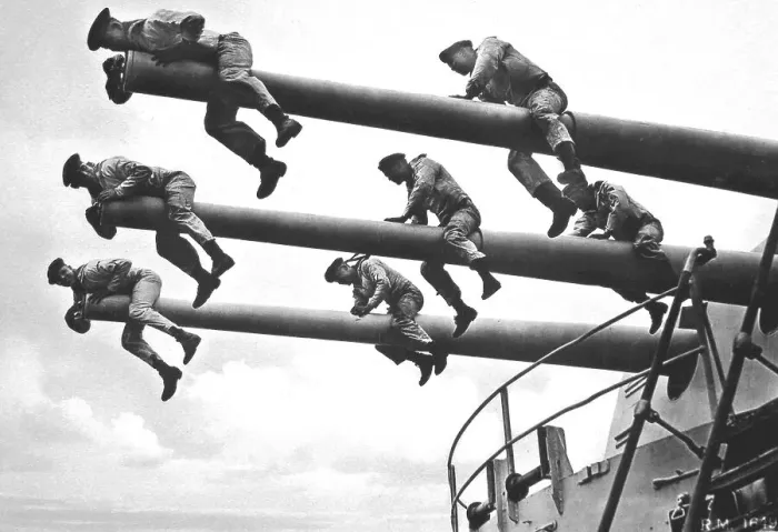 Framed Print : Sailors, historic photograph, around 1940