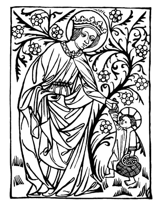Framed Print : Saint Dorothy, Dorothea of Caesarea with the Christ-child Framed Print : Saint Dorothy, Dorothea of Caesarea with the Christ-child