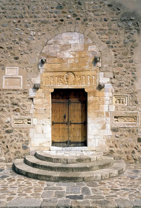 Framed Print : Saint-Genis de Fontaines, west portal
