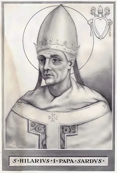 Framed Print : Saint Hilarius, also Hilarus (died 28 February (?) 468) was Pope from 461 to 468