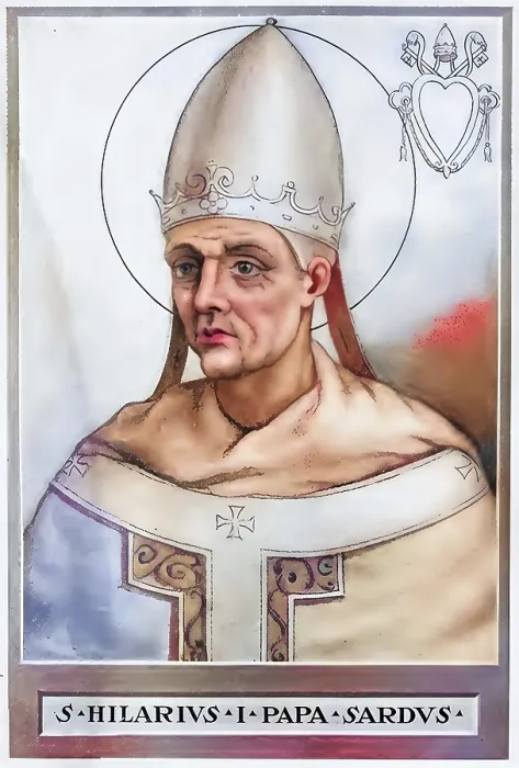 Framed Print : Saint Hilarius, also Hilarus (died 28 February (?) 468) was Pope from 461 to 468
