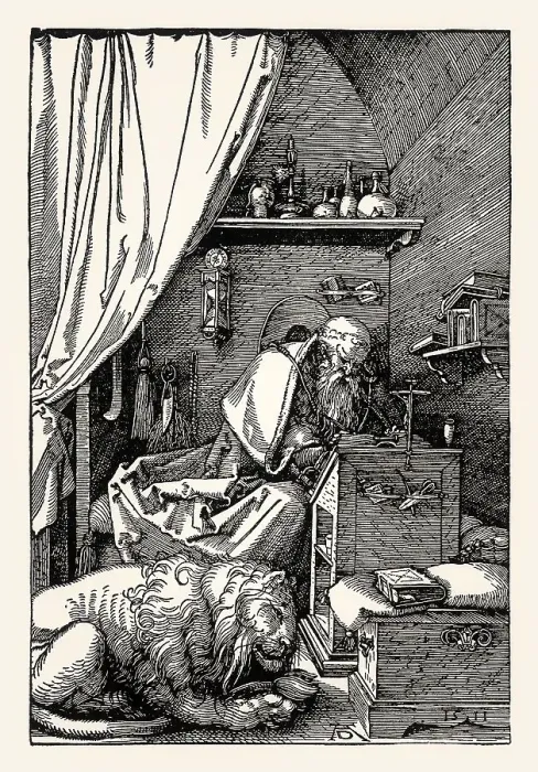 Framed Print : Saint Jerome, St. Hieronymus, by Albrecht Duerer Framed Print : Saint Jerome, St. Hieronymus, by Albrecht Duerer