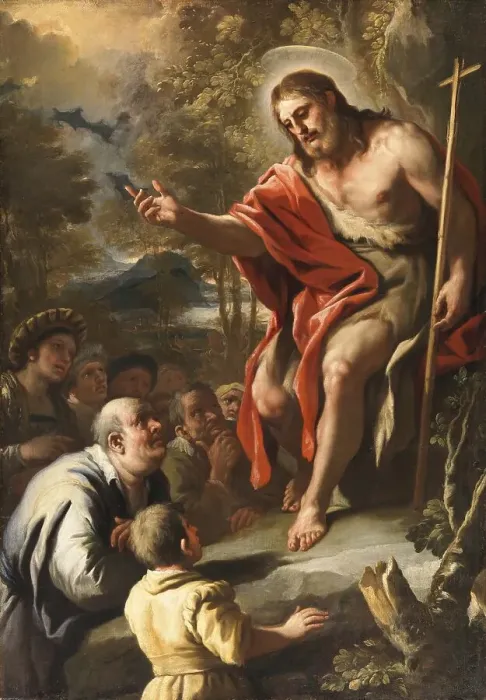 Framed Print : Saint John Preaching in the Wilderness