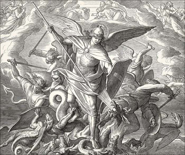 Framed Print : Saint Michael Fighting the Dragon Framed Print : Saint Michael Fighting the Dragon