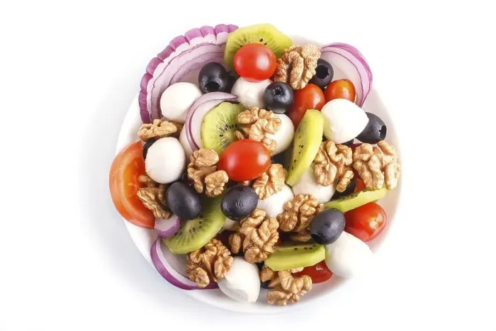 Framed Print : Salad with cherry tomatoes, mozzarella cheese Framed Print : Salad with cherry tomatoes, mozzarella cheese