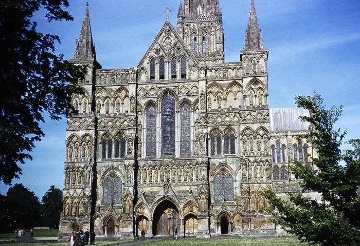 Framed Print : Salisbury Cathedral Church, Wiltshire, England, United Kingdom June 1959