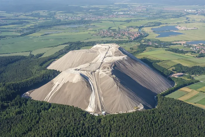 Framed Print : Salt mountain, Monte Kali, Wintershall potash plant Framed Print : Salt mountain, Monte Kali, Wintershall potash plant