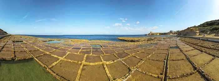 Framed Print : Salt Pans, Xwejni Bay, Xwejni, Gozo Island