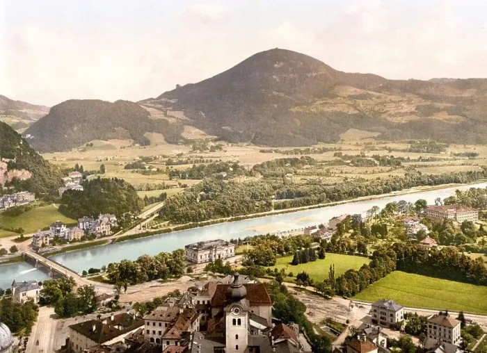 Framed Print : Salzburg und Parsch, Oesterreich-Ungarn