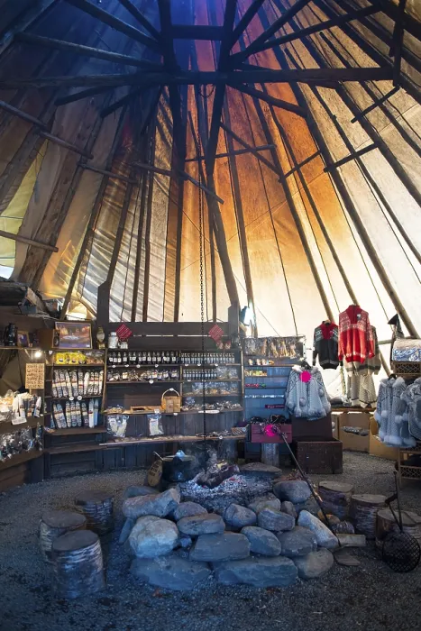 Framed Print : Sami tent, Balsfiord, Troms, Northern Norway