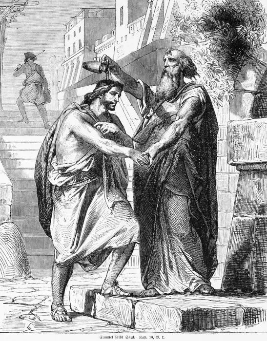 Framed Print : Samuel anoints Saul, anointing Framed Print : Samuel anoints Saul, anointing