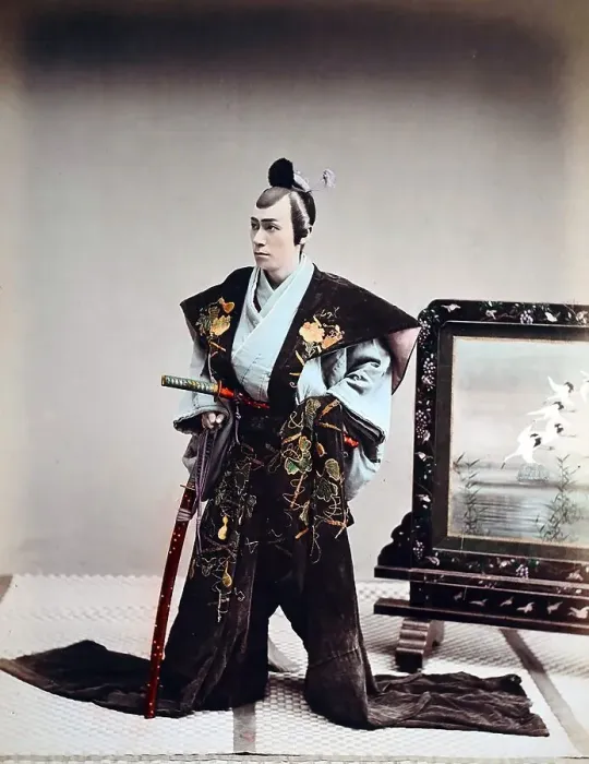 Framed Print : Samurai with sword, Japan, Asia