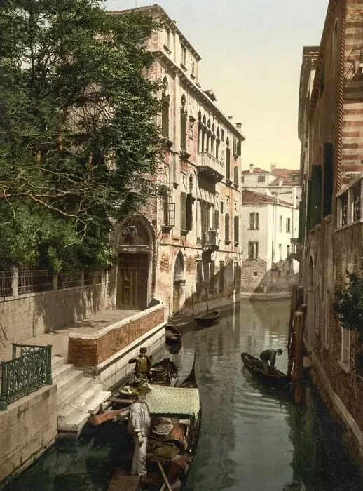 Framed Print : The San Marina Canal, in Venice, c