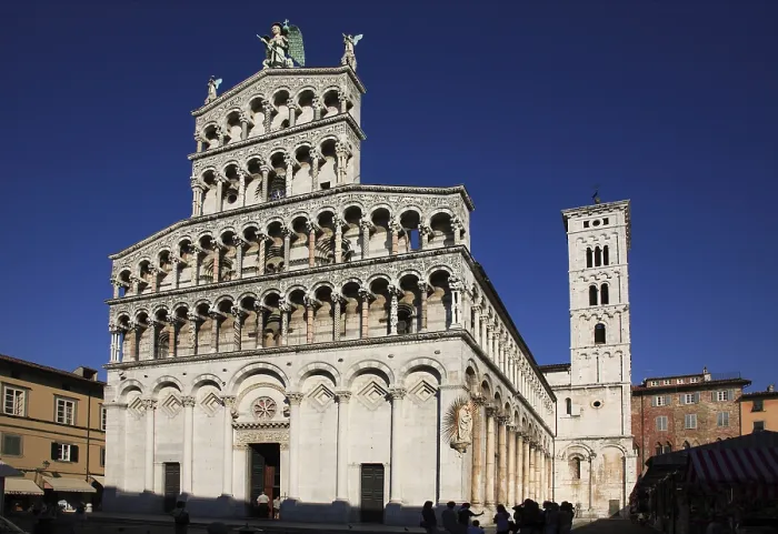 Framed Print : San Michele in Foro, Lucca, Tuscany, Italy