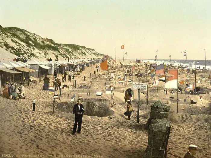 Framed Print : Sandcastles on the North Sea beach in Westerland