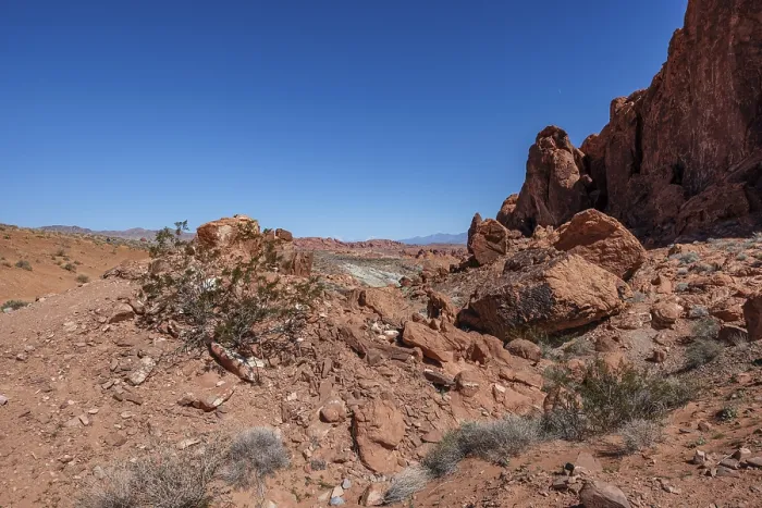 Framed Print : Sandstone rock formations along the Fire Wave Trail at Valley of Fire State Park near Overton