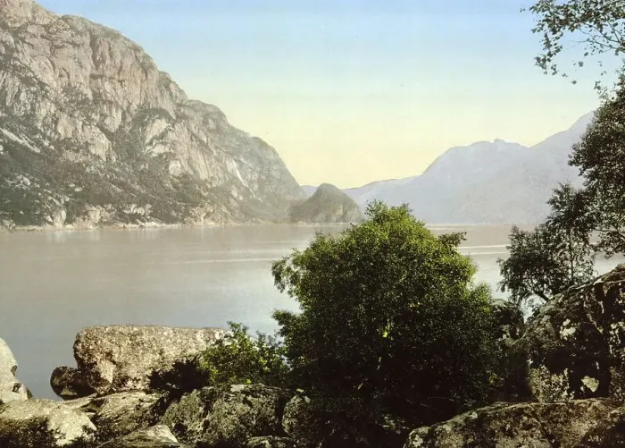 Framed Print : Sandven Lake, Odde, Odda, Hardangerfjord