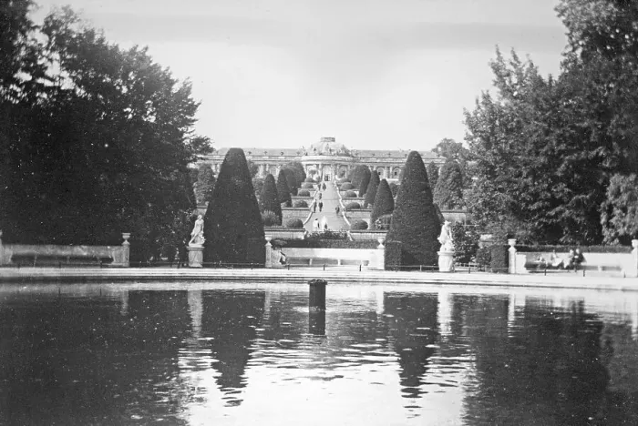 Framed Print : Sanssouci Palace, historical photograph