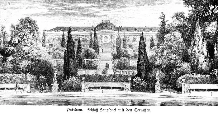 Framed Print : Sanssouci Palace with terraces Framed Print : Sanssouci Palace with terraces