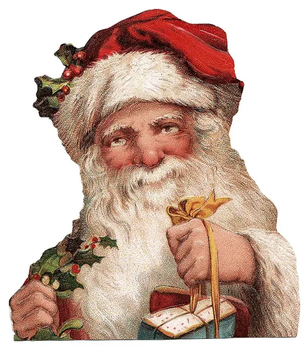 Framed Print : Santa bringing gifts, historical illustration Framed Print : Santa bringing gifts, historical illustration