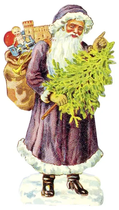 Framed Print : Santa Claus, historical illustration